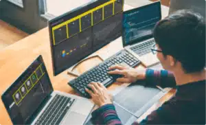 A man working on his PC